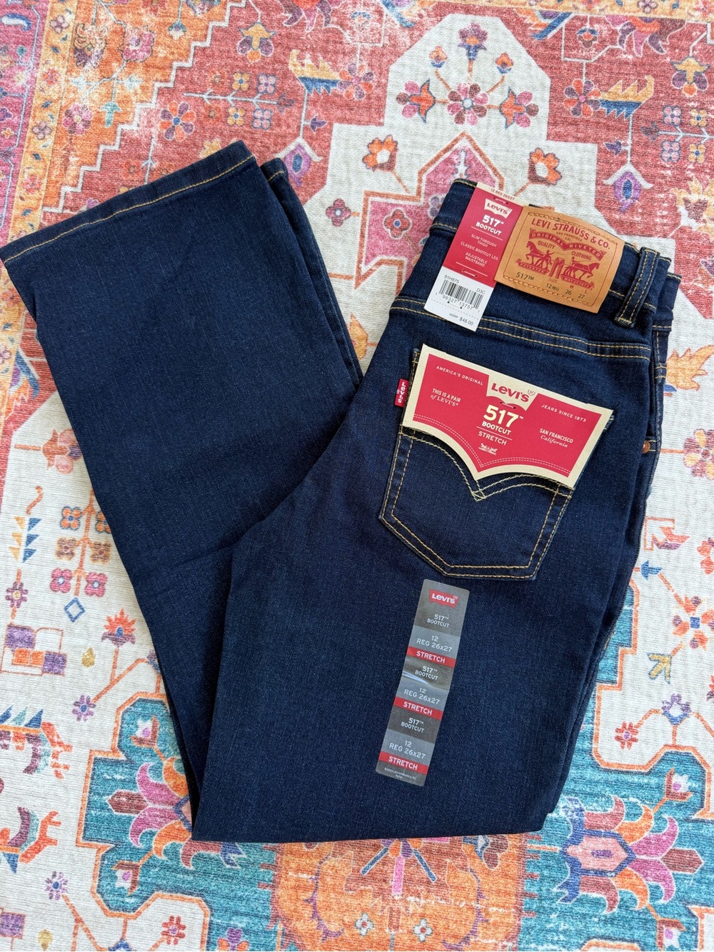 Levi's 517 Bootcut Jeans in Dark Blue Indigo
